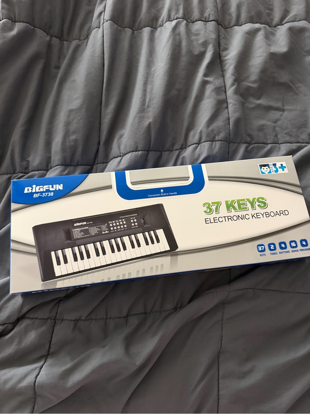 37-Key Electronic Keyboard in Black